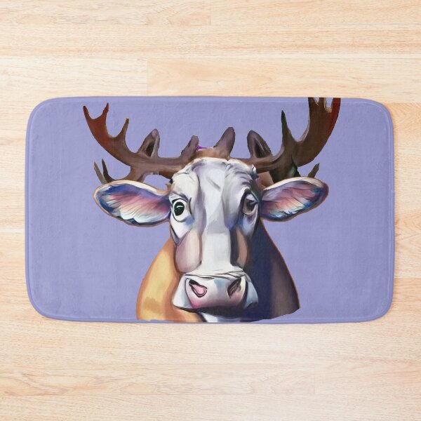 Item preview, Funny MOOse cow with Moose Antlers Satire designed and sold by Nature's Fancy.