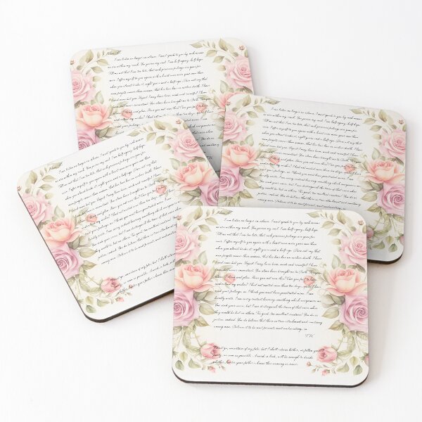 Item preview, Jane Austen , persuasion , captain Wentworth letter to Anne Elliot vintage  roses designed and sold by Inktown.