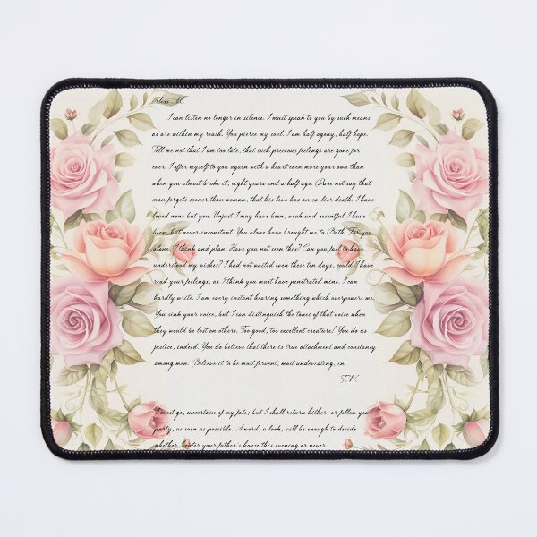 Item preview, Jane Austen , persuasion , captain Wentworth letter to Anne Elliot vintage  roses designed and sold by Inktown.