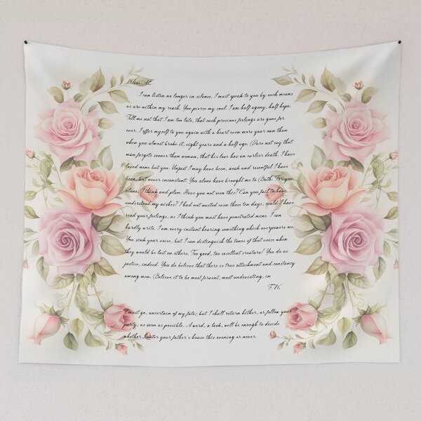Item preview, Jane Austen , persuasion , captain Wentworth letter to Anne Elliot vintage  roses designed and sold by Inktown.