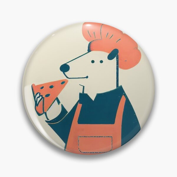 Aperçu de l'œuvre Impression risographe minimaliste / Dog Chef créée et vendue par SubtleMetSimple.
