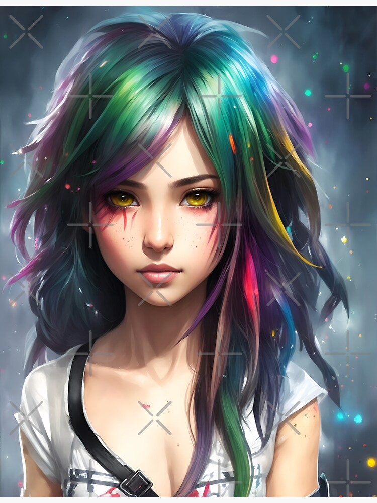 Beautiful girl, rainbow hair, symmetrically, smiling, | Stable Diffusion |  OpenArt
