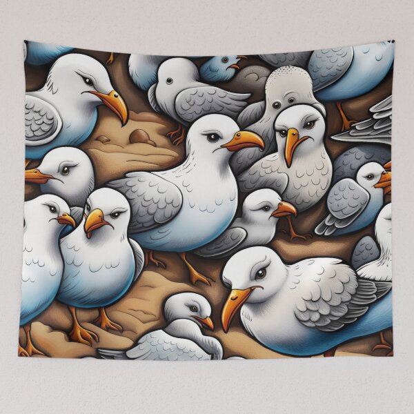 Item preview, Seagulls Gathering  designed and sold by purplesensation.
