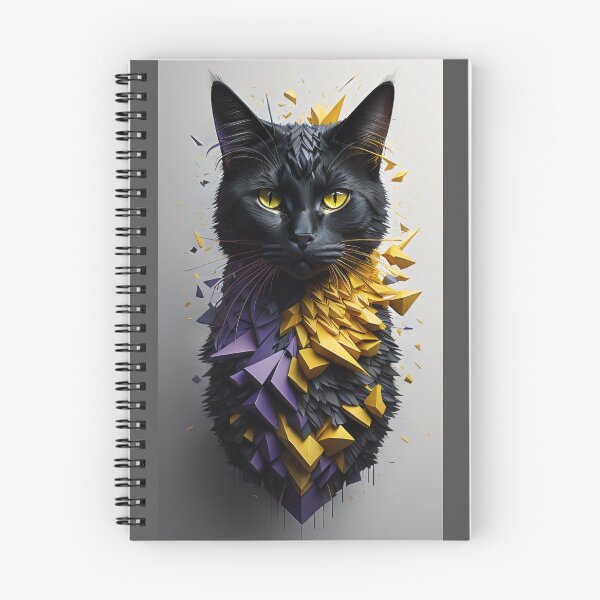 Item preview, Creative Style Black Cat In Geometry Multicolor Splash designed and sold by ToonPix.