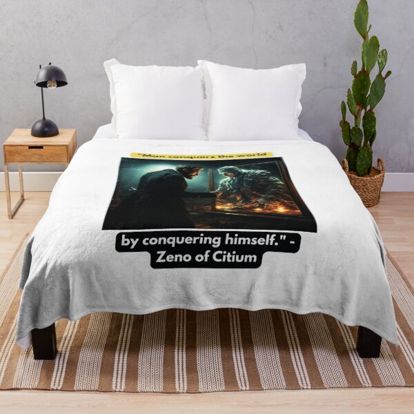 Item preview, "Man conquers the world by conquering himself." - Zeno of Citium designed and sold by STO1KA.