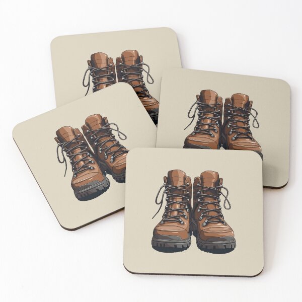 Item preview, Brown Hiking Boots - Digital Art - Outdoor Sticker Series 1 | WanderUpNorthCo. designed and sold by WanderUpNorth.