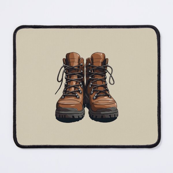 Item preview, Brown Hiking Boots - Digital Art - Outdoor Sticker Series 1 | WanderUpNorthCo. designed and sold by WanderUpNorth.