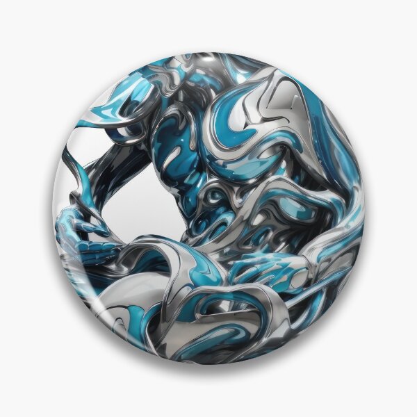 Item preview, Blue and Silver Abstract 3D Sculpture designed and sold by tankuss.