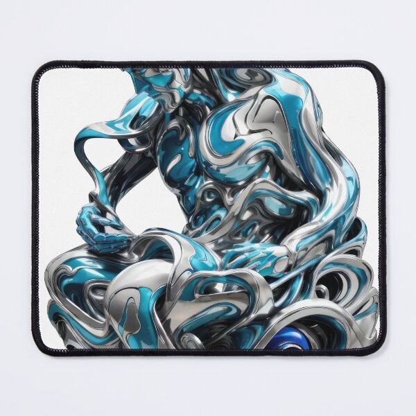 Item preview, Blue and Silver Abstract 3D Sculpture designed and sold by tankuss.