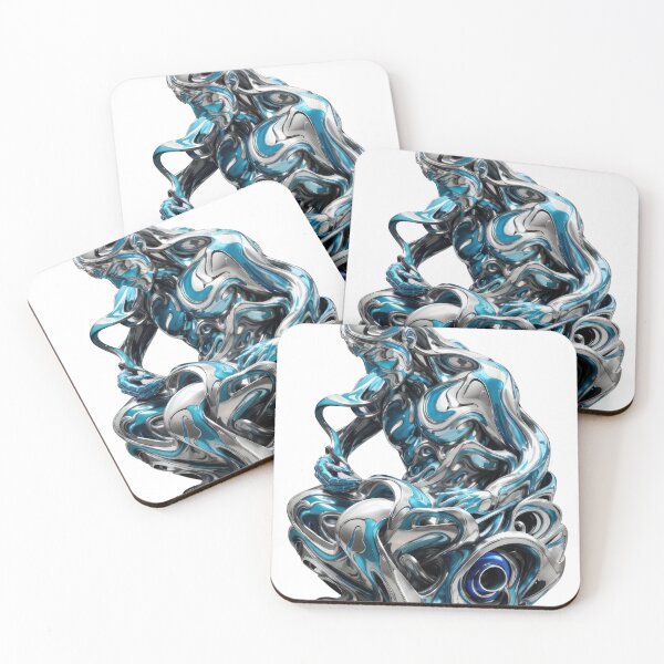 Item preview, Blue and Silver Abstract 3D Sculpture designed and sold by tankuss.