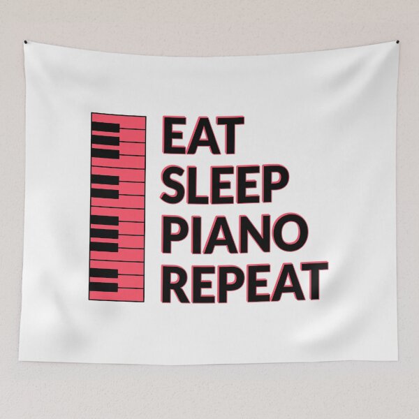 Item preview, Eat Sleep Piano Repeat - keyboard  musician - funny pianist humor designed and sold by Inspirationmotivation.