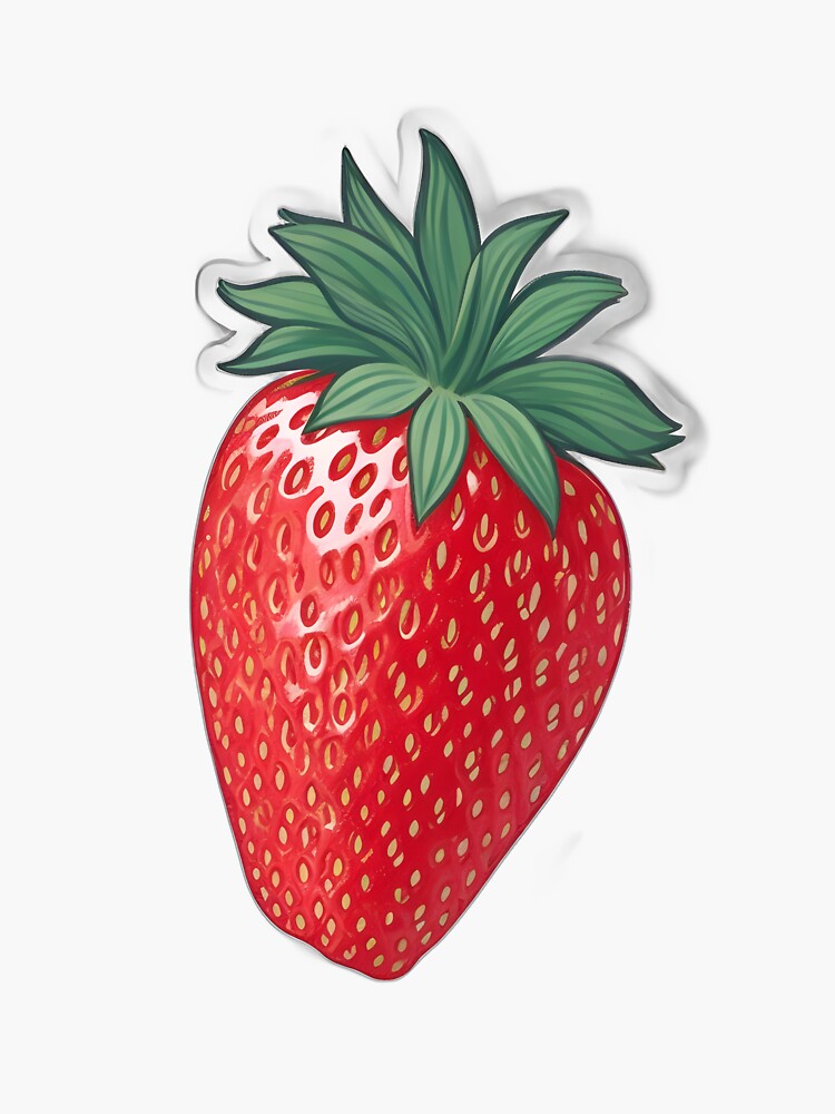 Watercolor Strawberry Sticker for Sale by LukasLandShop