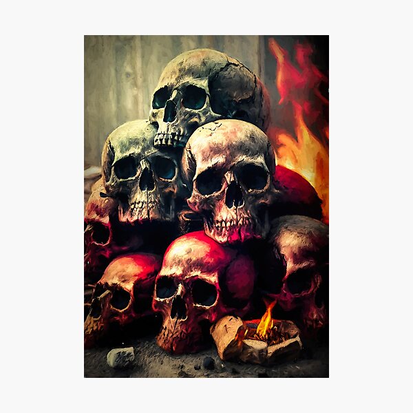Pile of Skulls 2 by Brian Vegas Photographic Print