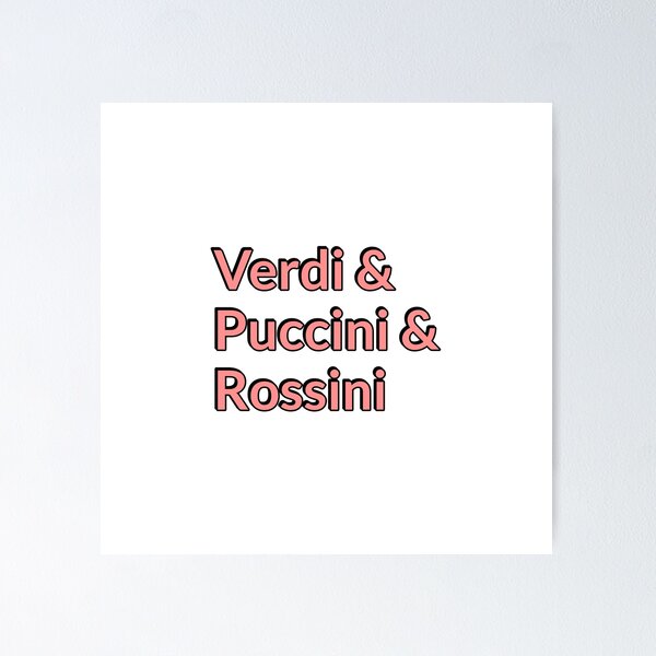 Item preview, Italian opera composers - Puccini, Rossini, Verdi designed and sold by Inspirationmotivation.
