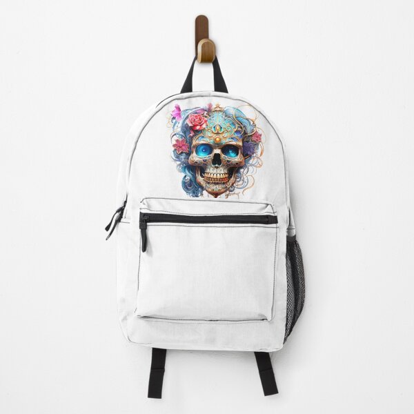 Item preview, Skull with flowers designed and sold by Mysterium AI.