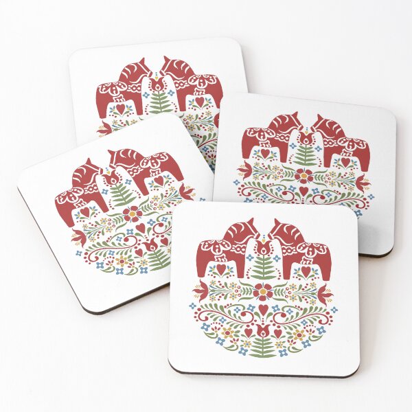 Item preview, Scandinavian Dala Horse, Swedish Folk Art designed and sold by JoniandCo.