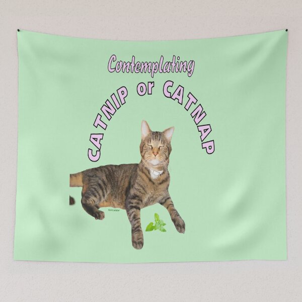 Item preview, Cat Contemplates Catnip or Catnap designed and sold by kristalcurt.