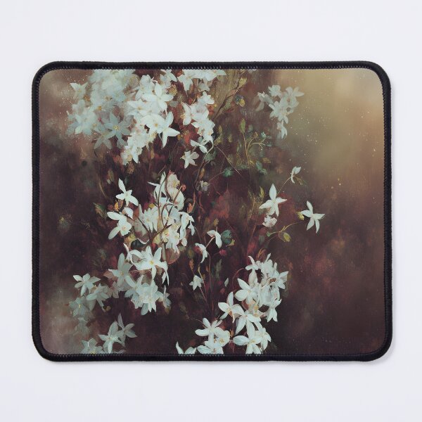 Item preview, Antique Look Vintage Jasmine Flowers - Shabby Chic Blossoms Grunge Style AI Art 1 of 4 designed and sold by Beachy.