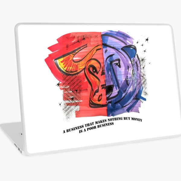 bear and bull of stock market Laptop Skin
