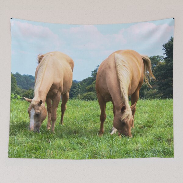 Item preview, Two Cremello Horses in the Field designed and sold by Sonya Umble.
