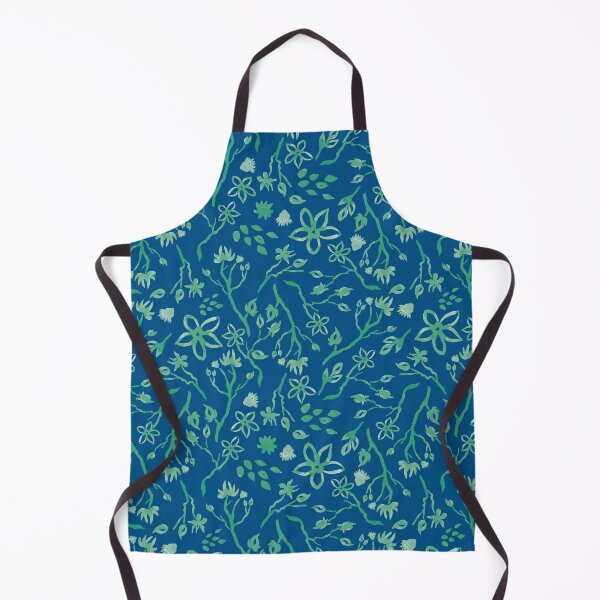 Mid Green and Purple Magnolia Apron