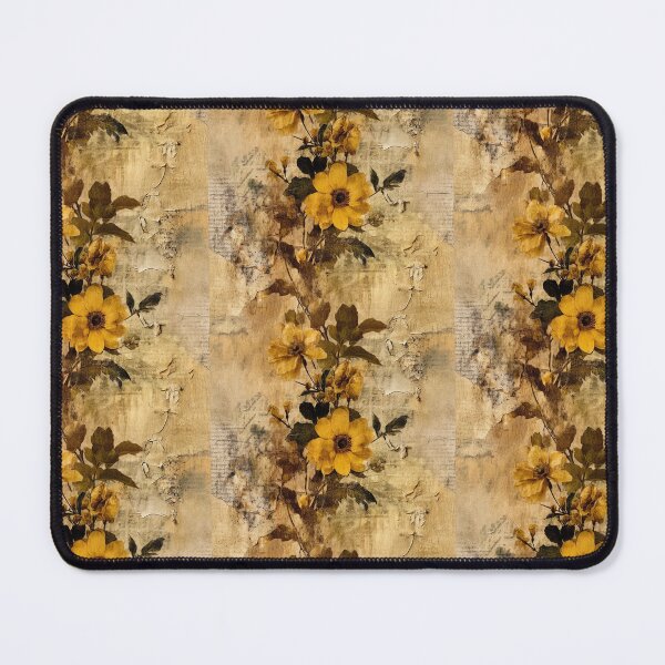 Item preview, Yellow Vintage Botanical Flower Pattern designed and sold by JunkWithSteph.