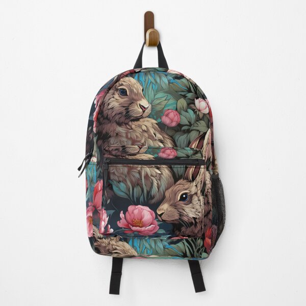 Item preview, Wild Rabbits Seamless Pattern illustration inspired by William Morris 1 designed and sold by The Willow Of  Rain City.