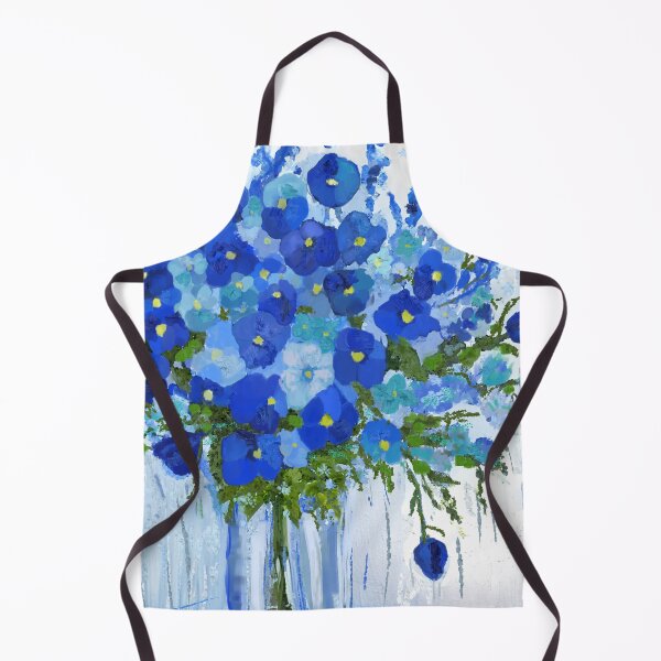 Item preview, Vase with blue flowers designed and sold by AdRonDesign.