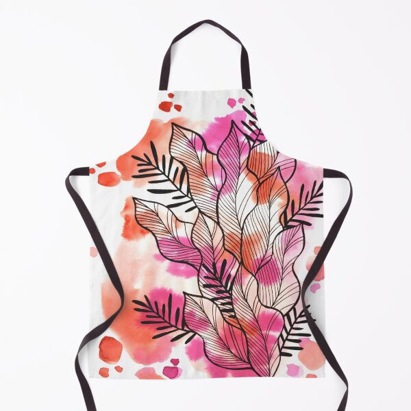 Item preview, Red Pink Watercolor Leafage Ben designed and sold by BEATRIZKOBORI.