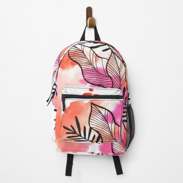 Item preview, Red Pink Watercolor Leafage Ben designed and sold by BEATRIZKOBORI.