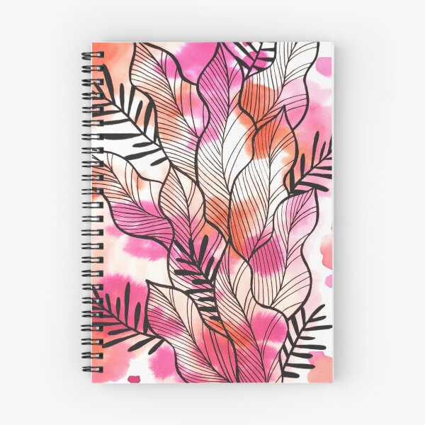 Item preview, Red Pink Watercolor Leafage Ben designed and sold by BEATRIZKOBORI.