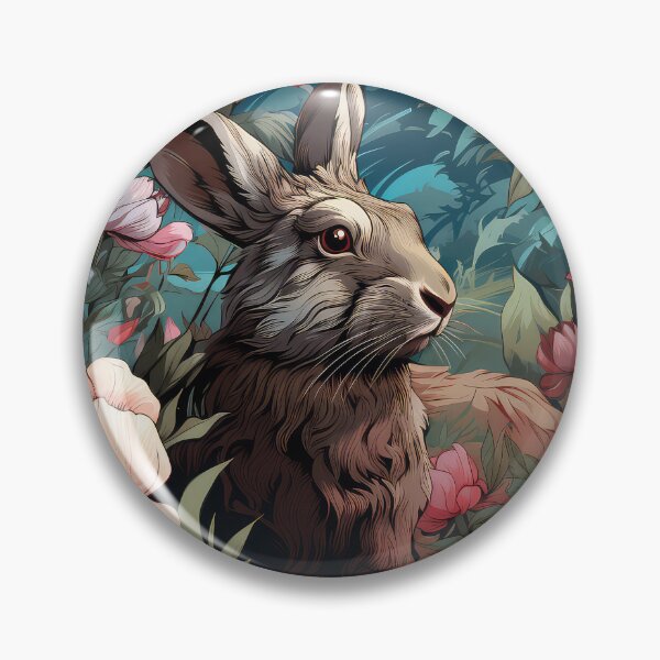 Item preview, Wild Rabbits Seamless Pattern illustration inspired by William Morris 2 designed and sold by The Willow Of  Rain City.