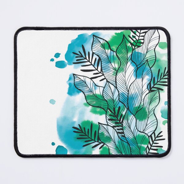 Item preview, Blue Green Watercolor Leafage Ben designed and sold by BEATRIZKOBORI.