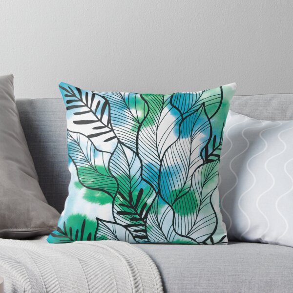 Item preview, Blue Green Watercolor Leafage Ben designed and sold by BEATRIZKOBORI.