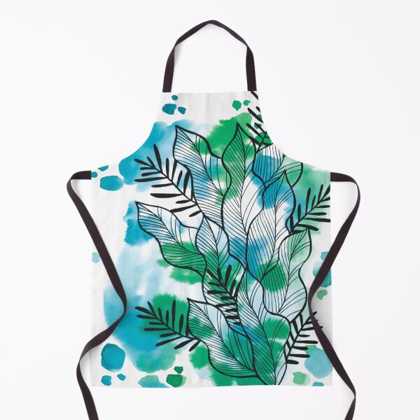 Item preview, Blue Green Watercolor Leafage Ben designed and sold by BEATRIZKOBORI.