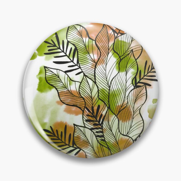 Item preview, Green Brown Watercolor Leafage Ben designed and sold by BEATRIZKOBORI.