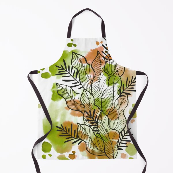 Item preview, Green Brown Watercolor Leafage Ben designed and sold by BEATRIZKOBORI.