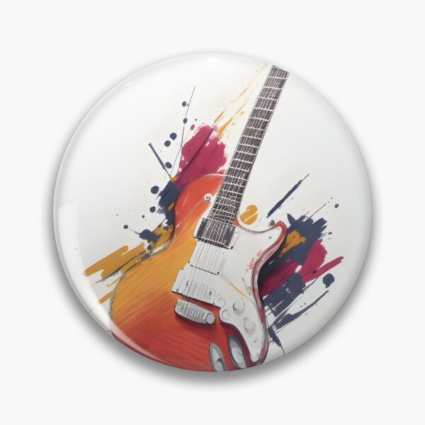 Item preview, Guitarra con toques de color designed and sold by Printables1970.