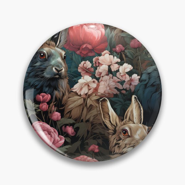 Item preview, Wild Rabbits Seamless Pattern illustration inspired by William Morris 5 designed and sold by The Willow Of  Rain City.