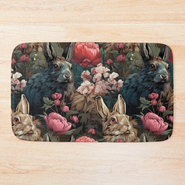 Item preview, Wild Rabbits Seamless Pattern illustration inspired by William Morris 5 designed and sold by The Willow Of  Rain City.