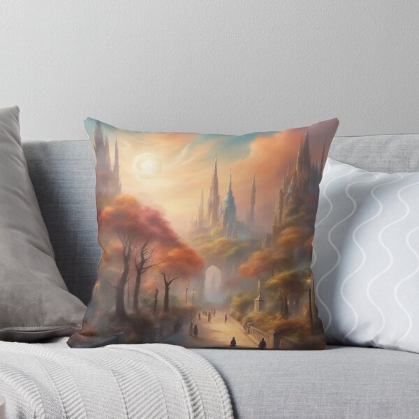 Item preview, A magical city with trees and people walking designed and sold by lee2021.