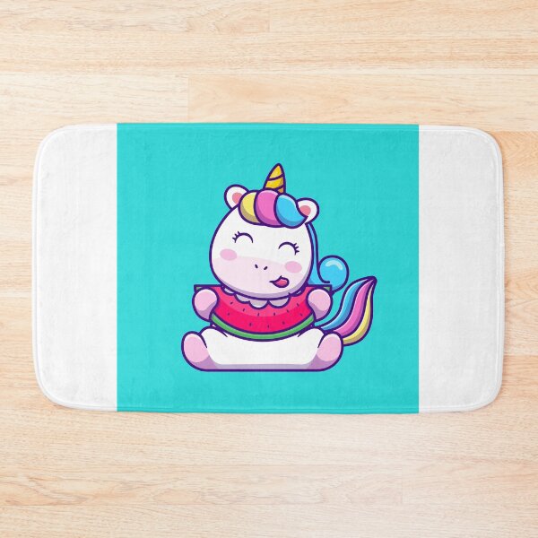 Item preview, Magical Watermelon Munch: Cute Unicorn Eating Watermelon Cartoon designed and sold by hjian8219.