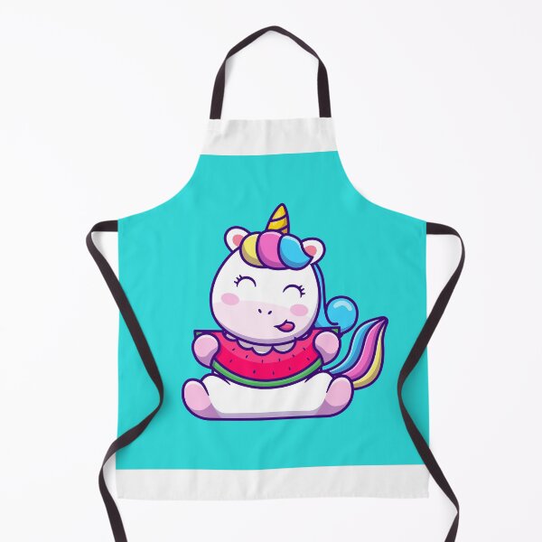 Item preview, Magical Watermelon Munch: Cute Unicorn Eating Watermelon Cartoon designed and sold by hjian8219.