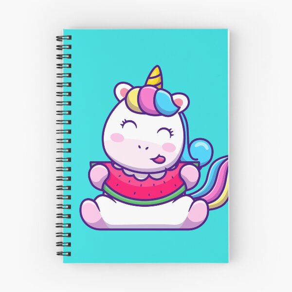 Item preview, Magical Watermelon Munch: Cute Unicorn Eating Watermelon Cartoon designed and sold by hjian8219.