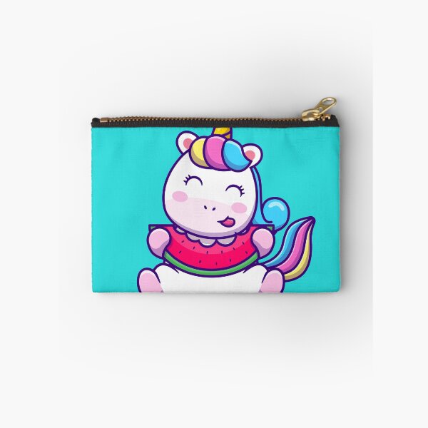 Item preview, Magical Watermelon Munch: Cute Unicorn Eating Watermelon Cartoon designed and sold by hjian8219.