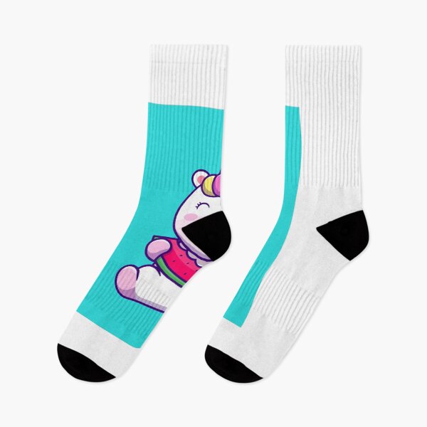 Item preview, Magical Watermelon Munch: Cute Unicorn Eating Watermelon Cartoon designed and sold by hjian8219.