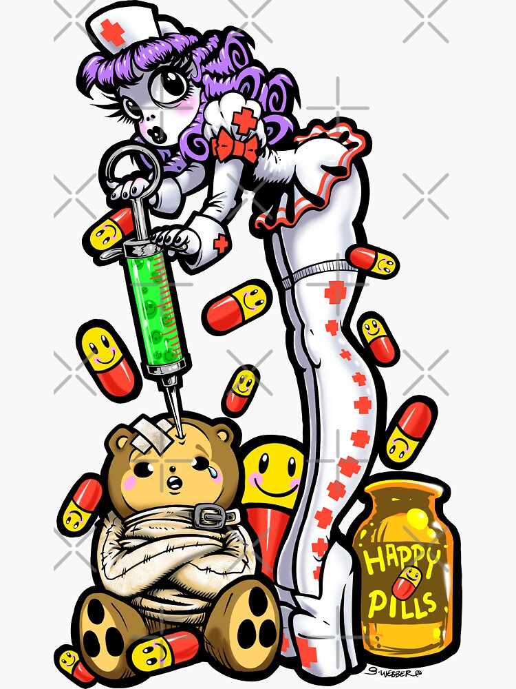 Thumbnail 3 of 3, Sticker, NURSE FEEL GOOD designed and sold by George Webber.
