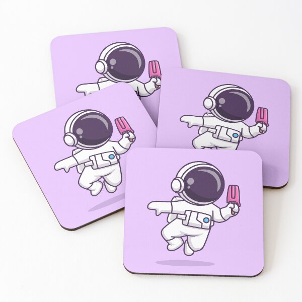Item preview, Chilly Cosmonaut: Cute Astronaut Holding Popsicle Ice Cream Cartoon Vector Icon Illustration" designed and sold by hjian8219.