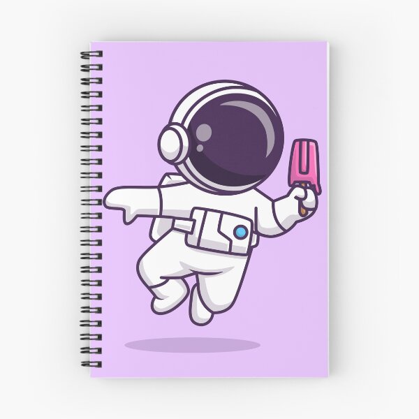 Item preview, Chilly Cosmonaut: Cute Astronaut Holding Popsicle Ice Cream Cartoon Vector Icon Illustration" designed and sold by hjian8219.