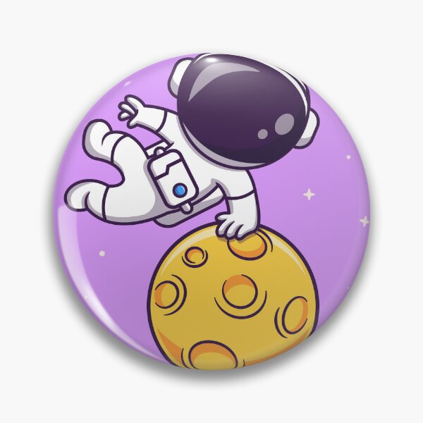Item preview, Astro-Parkour: Cute Astronaut Parkour Jump on Moon Cartoon Vector Icon Illustration designed and sold by hjian8219.